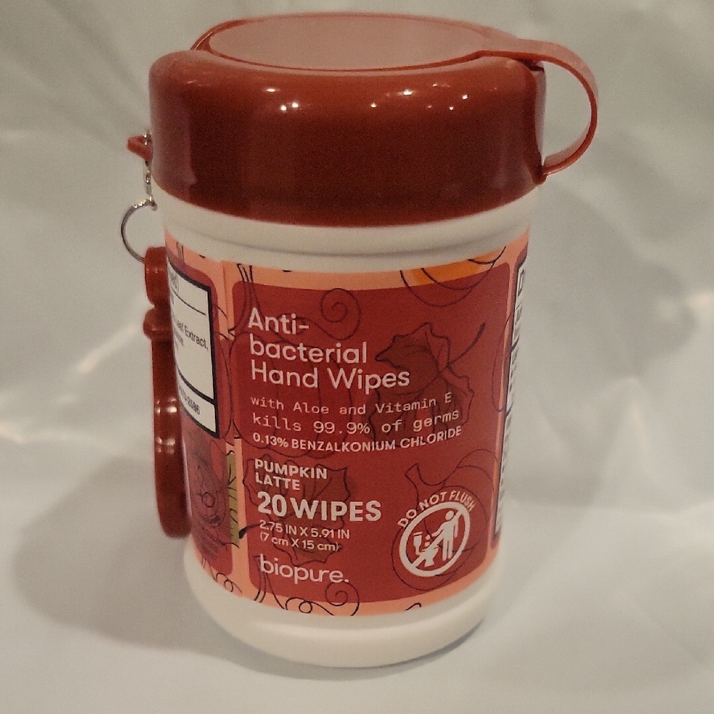 Biopure Antibacterial Hand Wipes - Pumpkin Latte